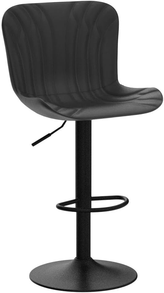 YOUNUOKE Bar Stools Set of 2 Black Barstools Adjustable Counter Height Stools - Image 7