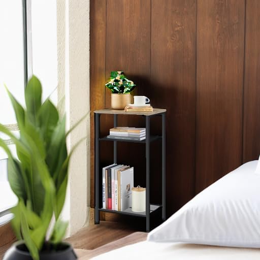 Hoctieon 3 Tier End Table, Telephone Table, Tall Side Table - Image 6
