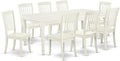 East West Furniture DODA9-LWH-W 9 Piece Dining Room Table Set Includes a by EastWestFurniture