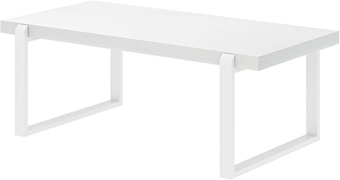 EXCEFUR Small Coffee Table, Modern Minimalist Wood and Metal Center Table - Image 9