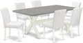 East West Furniture X097AB264-7 7 Piece Dining Table Set Consist of a Rectangle by EastWestFurniture