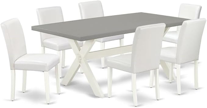 East West Furniture X097AB264-7 7 Piece Dining Table Set Consist of a Rectangle by EastWestFurniture