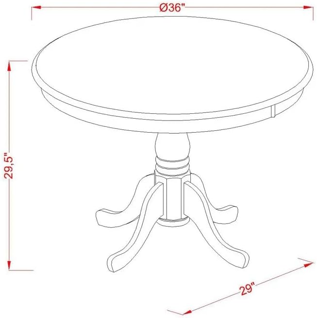 East West Furniture ANAS3-AWA-27 3 Piece Modern Dining Set consists A Dinning - Image 12