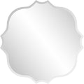 KOHROS Square Scalloped Bathroom Mirror 24" Frameless Beveled Bathroom Vanity by KOHROS