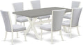 East West Furniture X097VE005-7 7 Piece Kitchen Table & Chairs Set Consist of a by EastWestFurniture