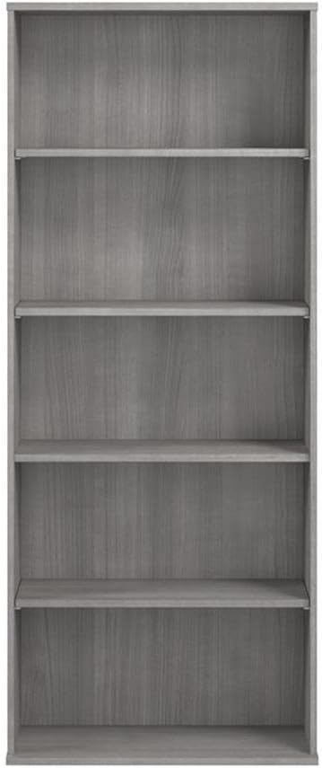 Bush Business Furniture Hustle Tall 5 Shelf Bookcase in Platinum Gray, Large - Image 4