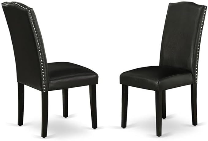 East West Furniture LGEN7-BLK-69 7 Piece Dining Room Furniture Set Consist of a - Image 4