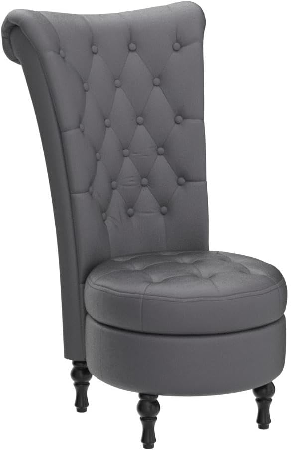 Container Furniture Direct Royal High-Back Velvet Accent Chair - Image 5