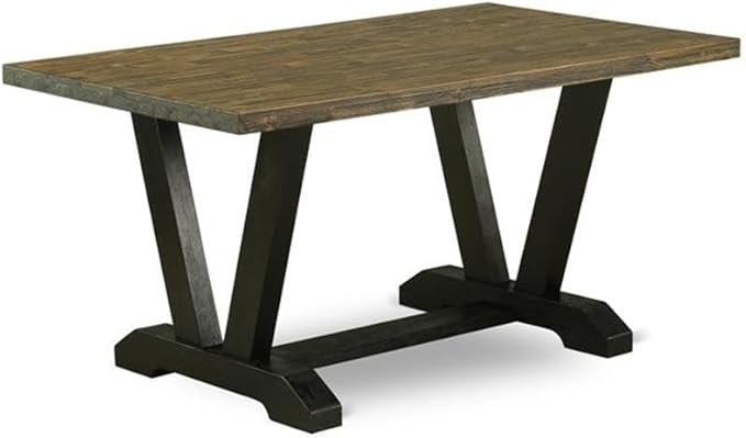 East West Furniture V676VE650-6 6 Piece Kitchen Table Set Contains a Rectangle - Image 3