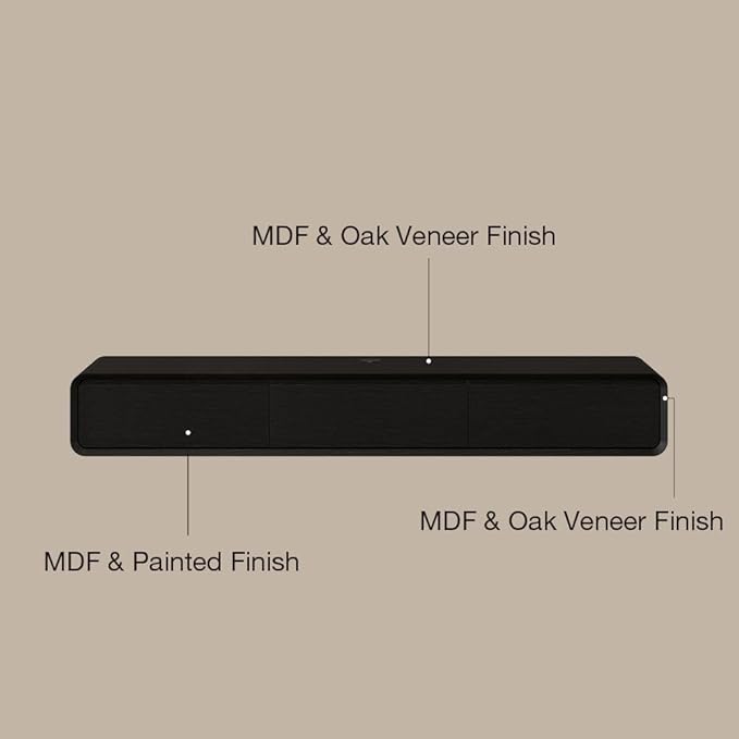 POVISON Fully-Assembled Minimalist Floating TV Stand, Modern Wall-Mounted - Image 4