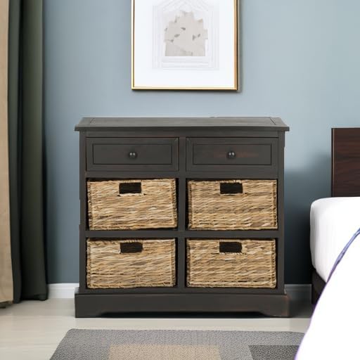 SAFAVIEH American Homes Collection Herman Brown Wicker Basket Storage Unit - Image 5