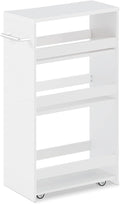 MARTY Rolling Storage Cart 7.9" W, 4-Tier Kitchen Cart by MARTY