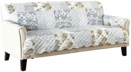 Patchwork Scalloped Printed Furniture Protector Stain Resistant Sofa Cover - Image 5