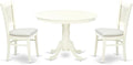 East West Furniture HLVA3-LWH-C 3 Piece Kitchen Table & Chairs Set Contains a by EastWestFurniture