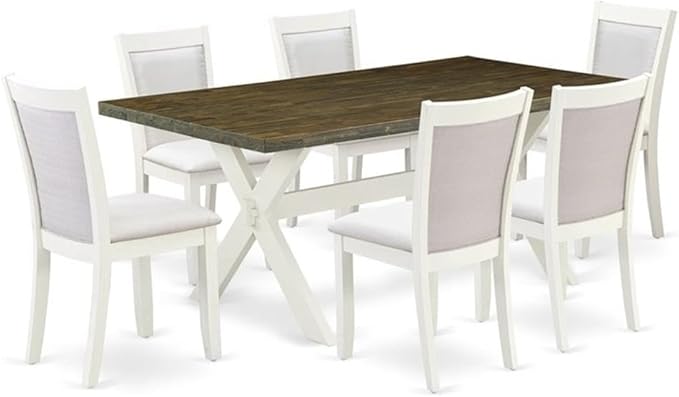 East West Furniture X077MZ001-7 7 Piece Dining Room Furniture Set Consist of a by EastWestFurniture