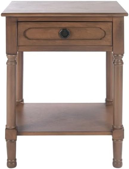 SAFAVIEH Home Collection Allura Brown 1-Drawer Bottom Shelf Accent Table by SAFAVIEH