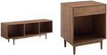 Crosley Furniture Liam Mid-Century Record Storage Console Cabinet, Walnut & by CrosleyFurniture