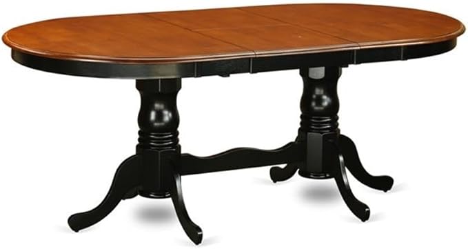 East West Furniture PLAI7-BLK-W 7 Piece Dining Room Table Set Consist of an - Image 3