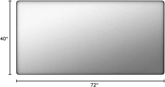 Black Bathroom Mirror 72X40 Inch, Rounded Rectangle Matte Bathroom Vanity Mirror - Image 9