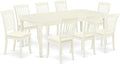 East West Furniture DODA9-LWH-C 9 Piece Dining Room Set Includes a Rectangle by EastWestFurniture