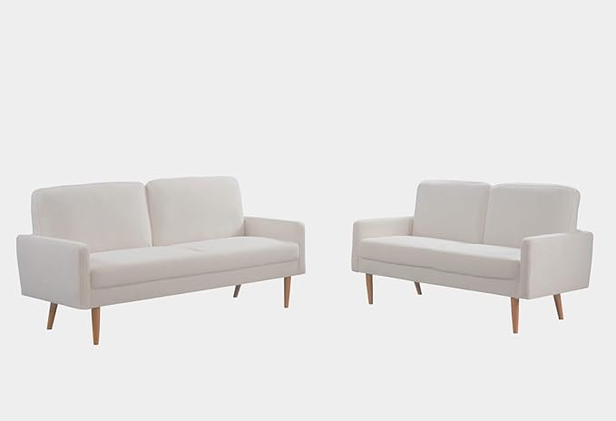 Kent 2 Piece Velvet Sofa and Loveseat Set, European Style - Image 7