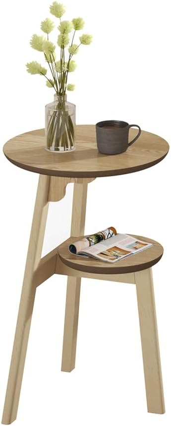 ChooChoo Round End Table for Small Spaces, Narrow Side Table, Accent Table - Image 8