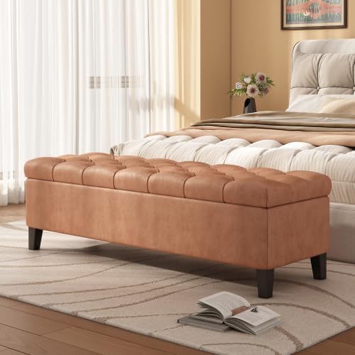 Christopher Knight Home Ottilie PU Leather Storage Ottoman Bench, Wooden - Image 15