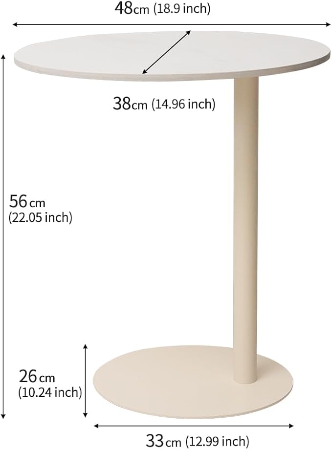 Marble Top Sofa Side Table | Robust Iron Base - Image 3