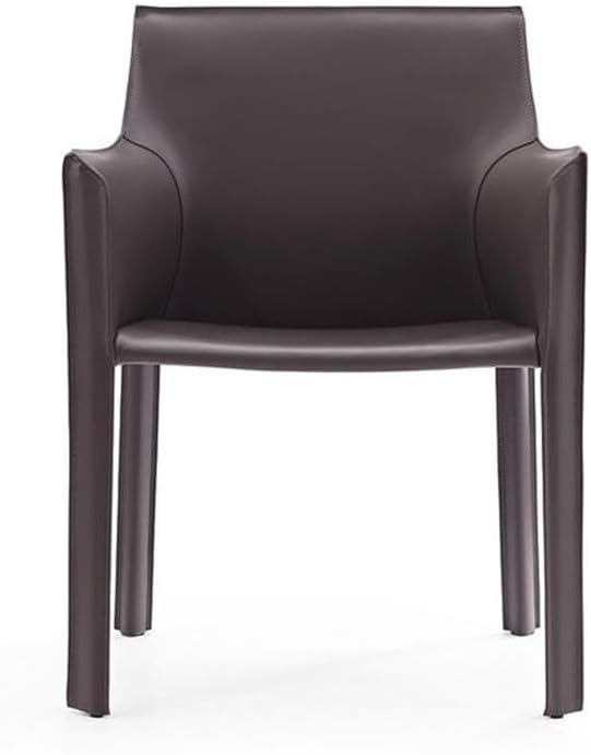 Manhattan Comfort Vogue Modern Faux Leather Dining Chairs, Metal Frame - Image 5