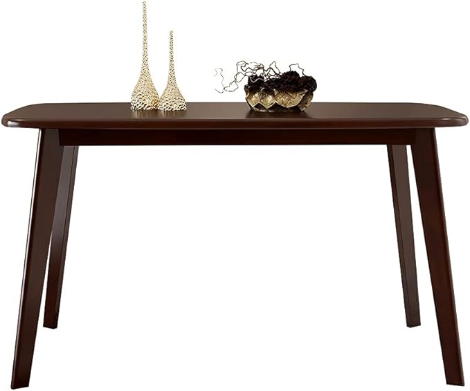 WoodShine Mid Century Modern Real Solid Wood Dining Table, Working Desk by WoodShine