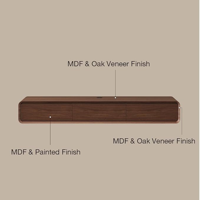POVISON Fully-Assembled Minimalist Floating TV Stand, Modern Wall-Mounted - Image 4