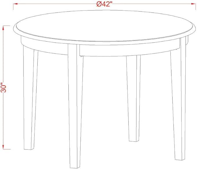 East West Furniture BOAD5-LWH-LC 5 Piece Dining Room Furniture Set Includes a - Image 5