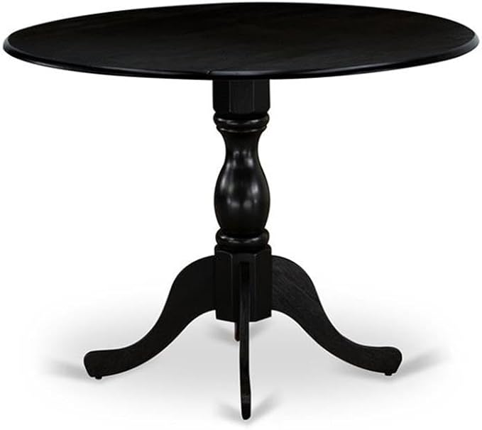 East West Furniture DLMZ3-AB6-50 3 Piece Dining Table Set Contains a Round - Image 10