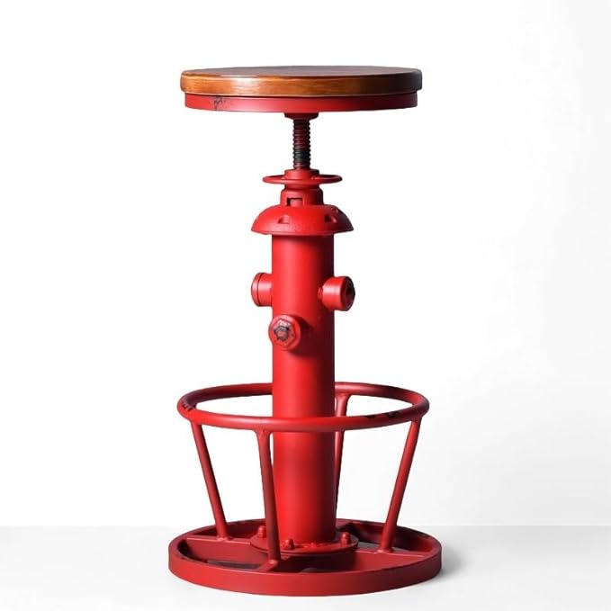 Industrial Bar Stools Vintage Swivel Bar Chairs 24.8-30.7inch Height Adjustable by BOKKOLIK