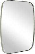 ANDY STAR Brushed Nickel Oblong Mirror, 36x40 Inch Brushed Nickel Oval Mirror by ANDYSTAR