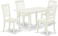 East West Furniture NODA5-LWH-W 5 Piece Modern Dining Table Set Includes a by EastWestFurniture