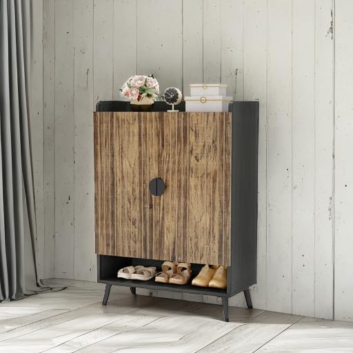 Tribesigns Shoe Cabinet with Doors, 7-Tier Shoe Storage Cabinet with Adjustable - Image 6