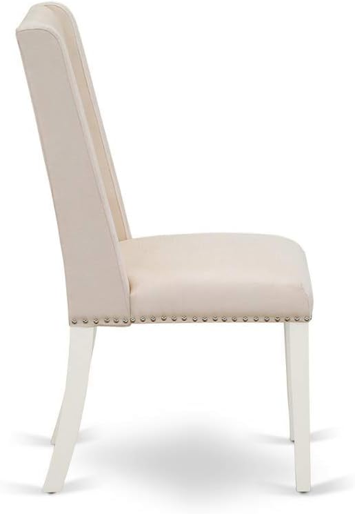 East West Furniture DLFL5-WHI-01 5 Piece Modern Dining Table Set Includes a - Image 8