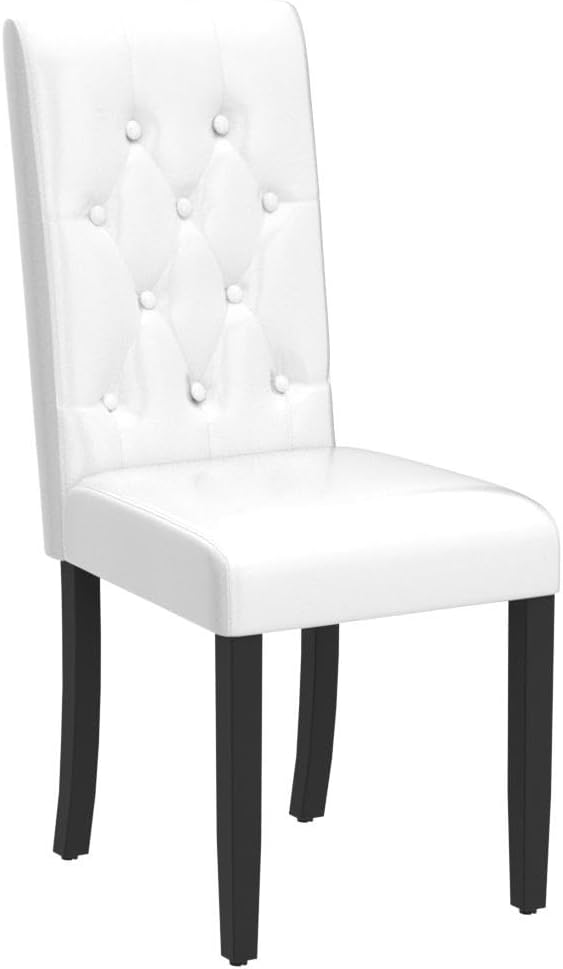 Yaheetech Dining Chairs Set of 4 Modern Style Faux Leather Dining Room Chairs - Image 4