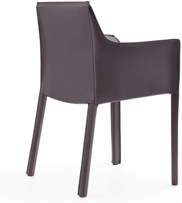 Manhattan Comfort Vogue Modern Faux Leather Dining Chairs, Metal Frame - Image 6