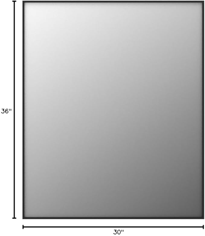 30x36 Inch Black Bathroom Mirror - Image 10