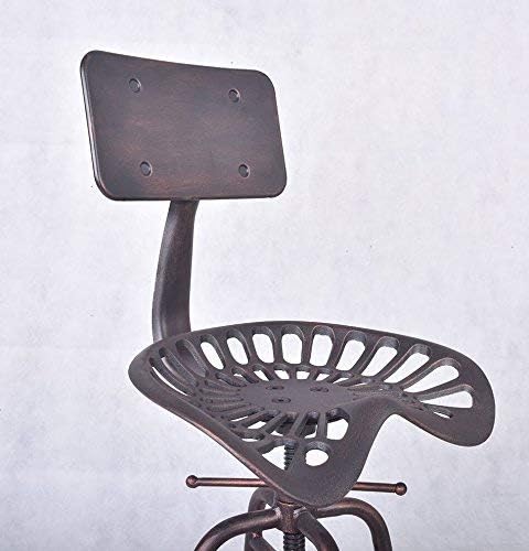 Diwhy Industrial Design Metal Adjustable Height Backrest Chair Vintage Tractor - Image 7