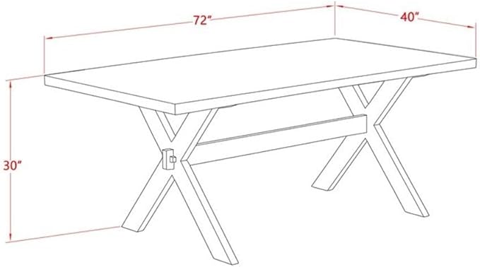 East West Furniture X027VE005-9 9 Piece Dining Room Table Set Includes a - Image 5