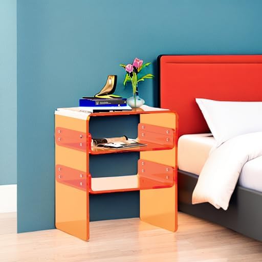 Clear Acrylic 3-Tier End Table/Nightstand – Sleek Bedside Storage - Image 5