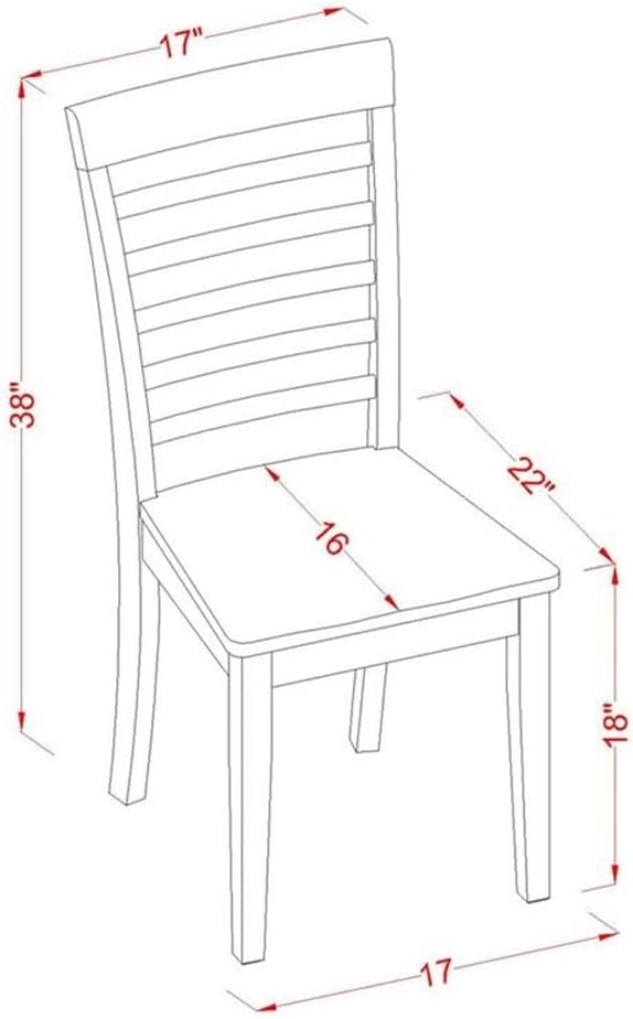 East West Furniture DOML9-MAH-W 9 Piece Dining Set Includes a Rectangle Dining - Image 6