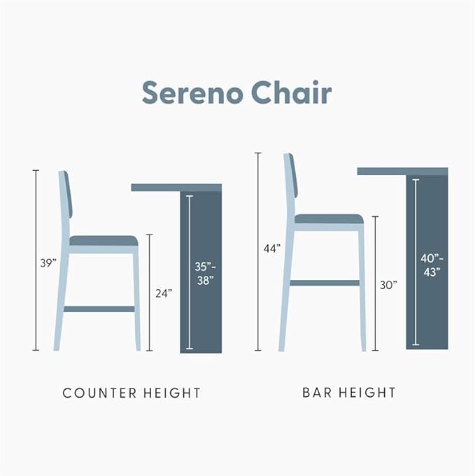 Plank+Beam Sereno Bar Stool, Sturdy Wood Modern Kitchen Bar Height Stool - Image 2