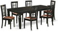 East West Furniture LGNI7-BLK-LC 7 Piece Dining Table Set Consist of a by EastWestFurniture