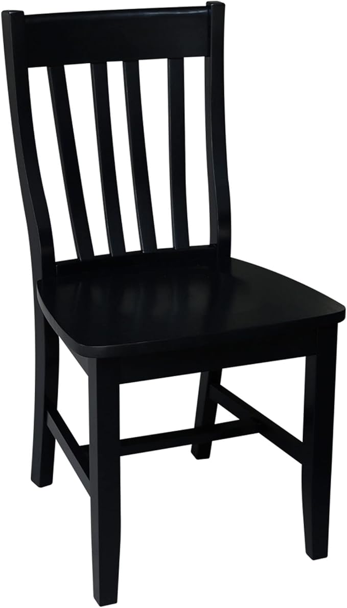 International Concepts Pair of Schoolhouse Chairs Black - Image 8