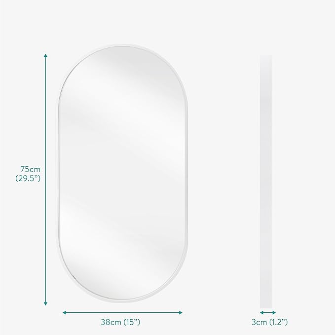Navaris Oval Wall Mirror - Image 5
