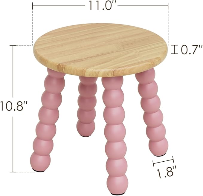 Masupu Solid Wooden Step Stool for Adults Kids, 11 inch Small Foot Stool - Image 5